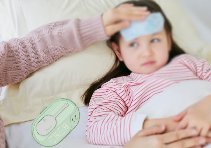 Wearable continuous body thermometer Helps Manage a Child’s Fever